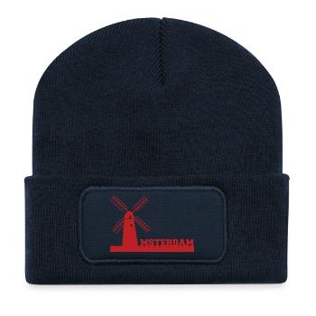 Amsterdam - Netherlands - Netherlands - Gift - Recycled Patch Beanie - french navy - Front
