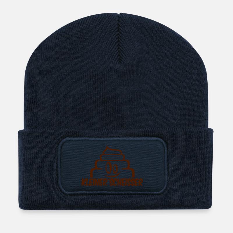little shit, shits - Recycled Patch Beanie - french navy