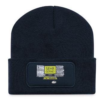 PC - Sehr gerne - grün - Akten - Recycelte Patch Beanie - French Navy - Vorne