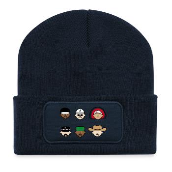 People from the village - Beanie recyclé à patch - bleu marine - Devant