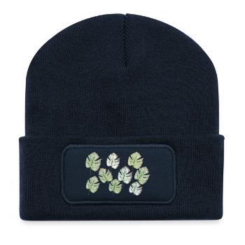 foliage pattern - Recycled Patch Beanie - french navy - Front