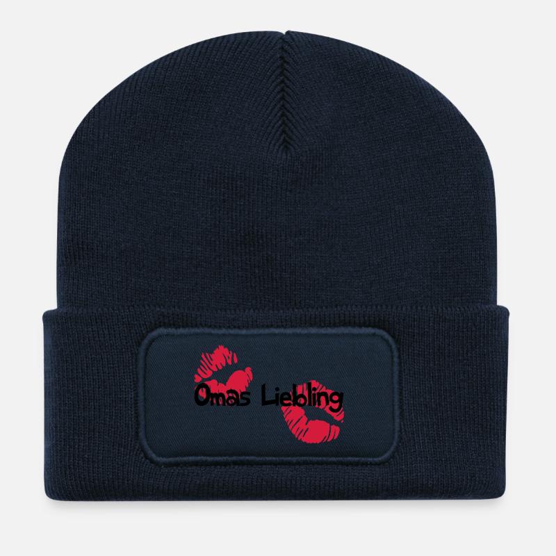 Omas Liebling - Recycelte Patch Beanie - French Navy