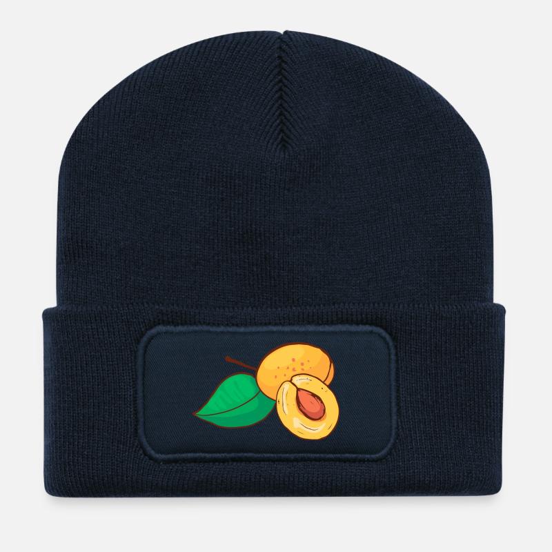 Mirabelle Gelbe Zwetschge Pflaumen Pflaume - Recycelte Patch Beanie - French Navy