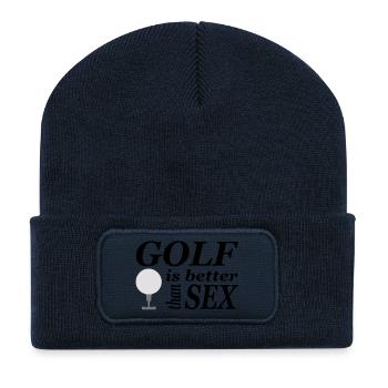golf - Recycelte Patch Beanie - French Navy - Vorne