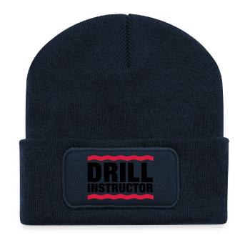 drill_instructor__f2 - Recycled Patch Beanie - french navy - Front