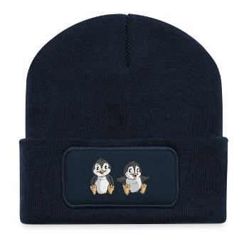 Pingouin Enfants - Beanie recyclé à patch - bleu marine - Devant