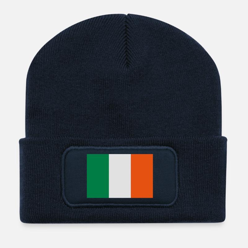 drapeau_irlande - Recycled Patch Beanie - french navy