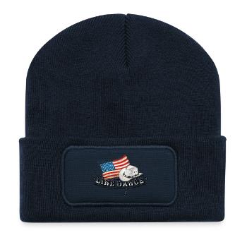 Danse de ligne - Beanie recyclé à patch - bleu marine - Devant