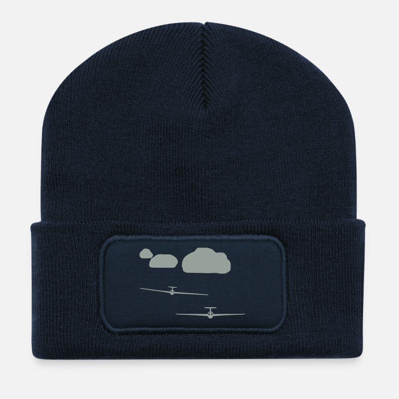 Team of 2 clouds road - Recycled Patch Beanie - french navy
