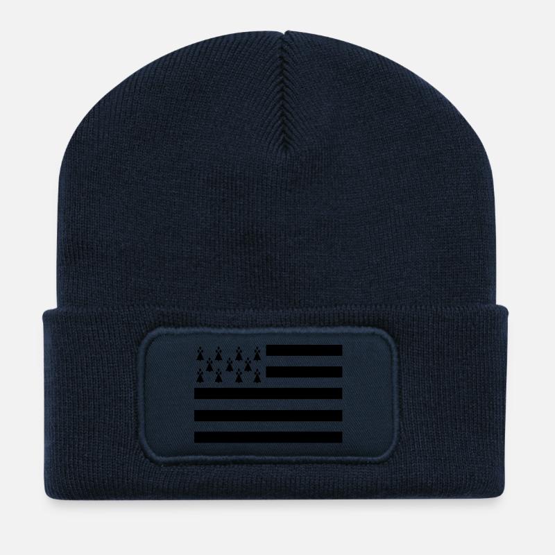 Breton Flagge - Recycelte Patch Beanie - French Navy