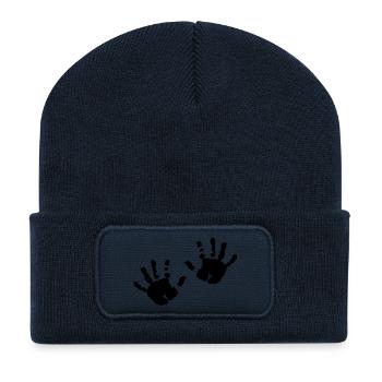 kinderhande - Recycelte Patch Beanie - French Navy - Vorne