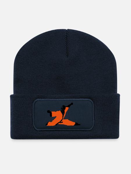 Kung fu Shaolin - Beanie recyclé à patch - bleu marine