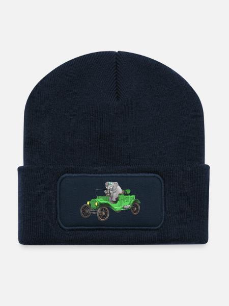 Oldtimer Cartoon lustig - Recycelte Patch Beanie - French Navy