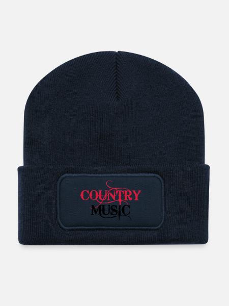 Country Music - Recycelte Patch Beanie - French Navy