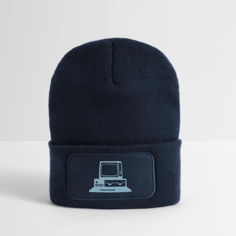 computer old computer old school 0 Recycled Patch Beanie