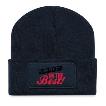 im_not_perfect_the_best_pi2 - Recycelte Patch Beanie - French Navy - Vorne