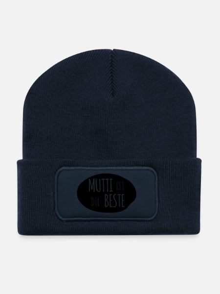 Mommy is the best 1c - Recycled Patch Beanie - french navy