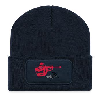 biathlon - Beanie recyclé à patch - bleu marine - Devant
