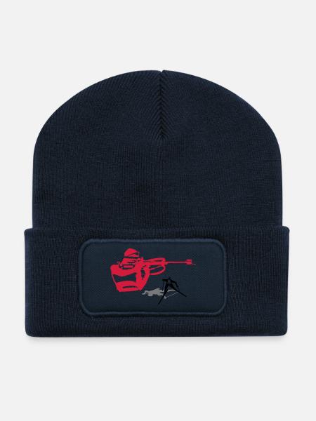 biathlon - Beanie recyclé à patch - bleu marine