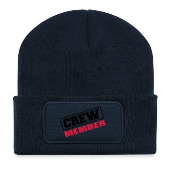 crew_member - Beanie recyclé à patch - bleu marine - Devant