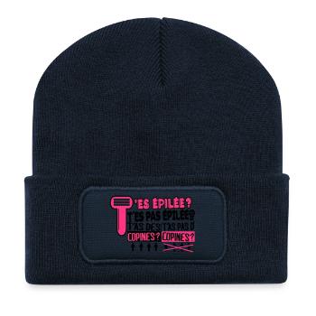 CLAUDY QUOTE - Recycled Patch Beanie - french navy - Front