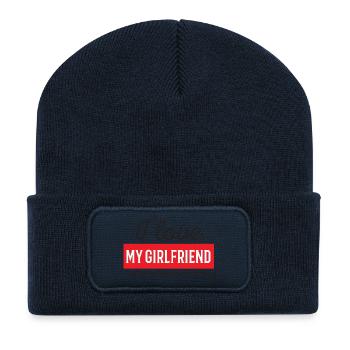 I Love My Girlfriend - Recycled Patch Beanie - french navy - Front