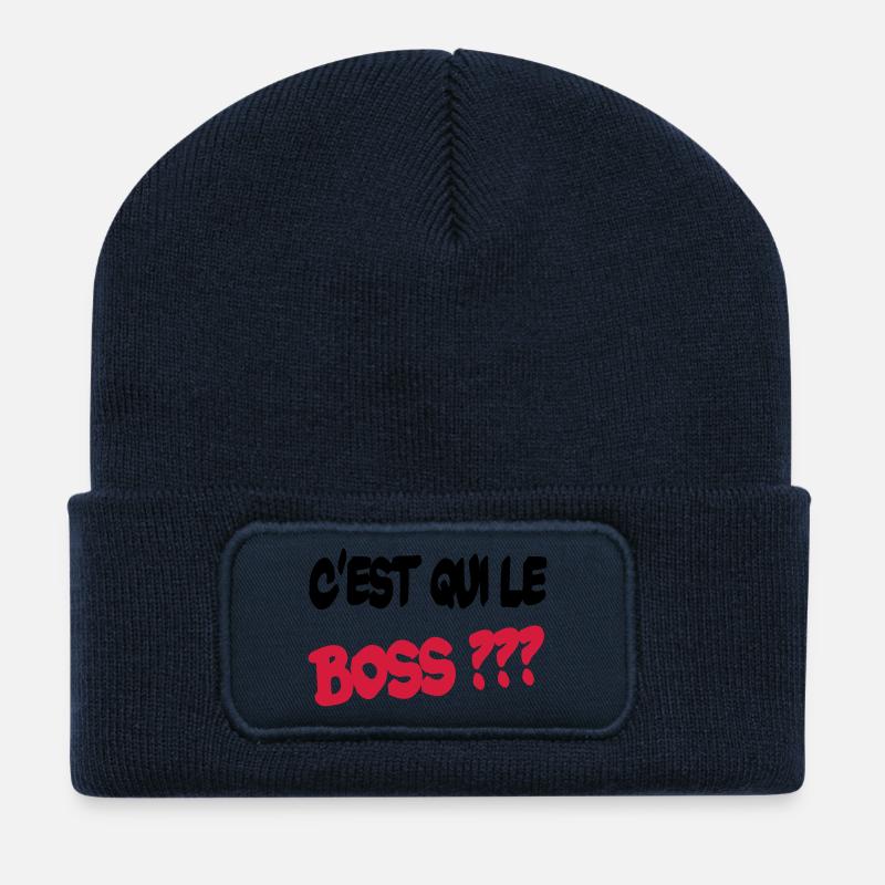 C'est qui le boss ? - Recycelte Patch Beanie - French Navy