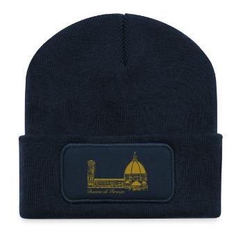 Florence Cathedral, hand-drawn - Recycled Patch Beanie - french navy - Front