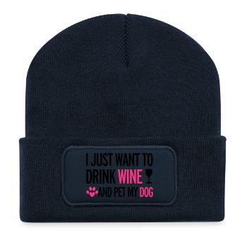Wine - Recycelte Patch Beanie - French Navy - Vorne