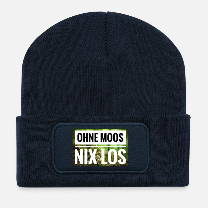 Ohne Moos Nix Los - Recycelte Patch Beanie - French Navy