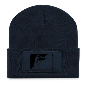 climbing sports logo design - Recycled Patch Beanie - french navy - Front