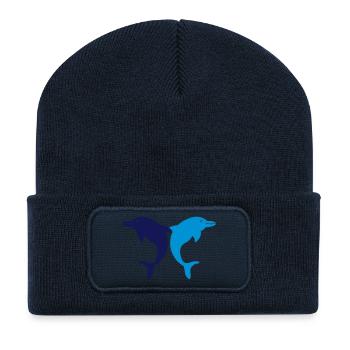 delphine2 - Recycelte Patch Beanie - French Navy - Vorne