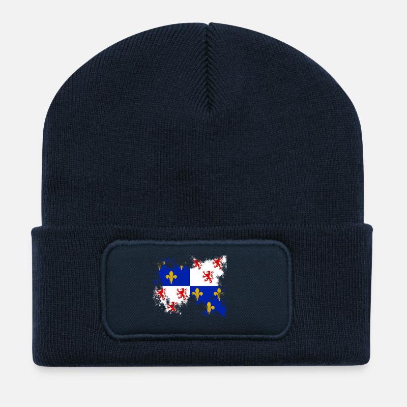 Picardie-effacé - Beanie recyclé à patch - bleu marine