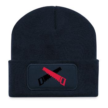 saege2 - Recycelte Patch Beanie - French Navy - Vorne