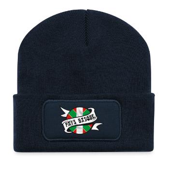 Pays Basque - Beanie recyclé à patch - bleu marine - Devant