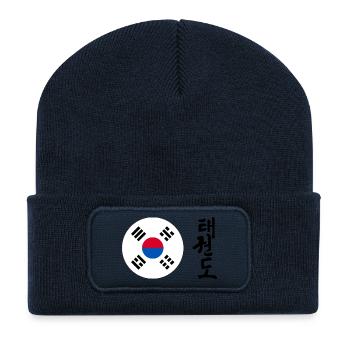Taekwondo Taekwondoin Tae-Kwon-Do Tae Kwon Do - Beanie recyclé à patch - bleu marine - Devant