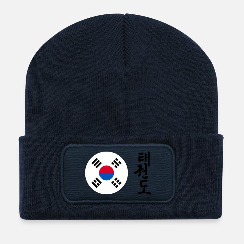 Taekwondo Taekwondoin Tae-Kwon-Do Tae Kwon Do - Recycelte Patch Beanie - French Navy