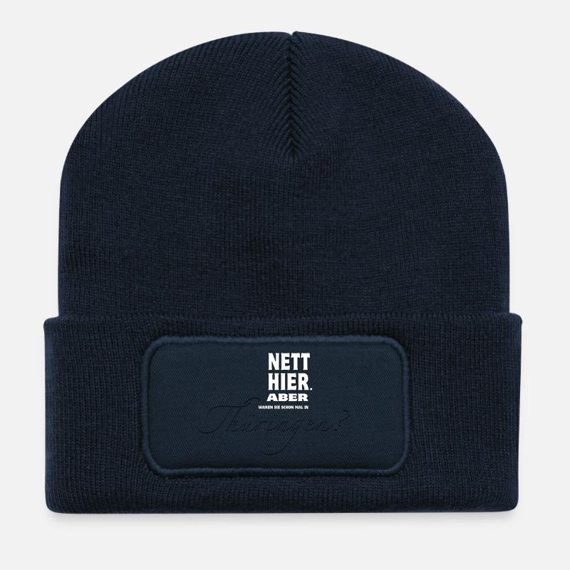 Nett hier. Aber waren Sie schon mal in Thüringen? - Recycelte Patch Beanie - French Navy