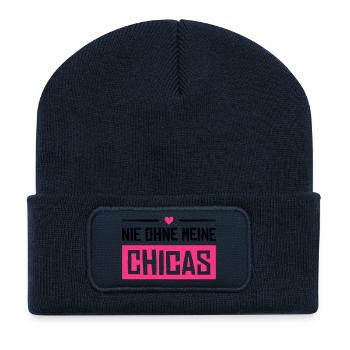 nie ohne meine chicas - Recycelte Patch Beanie - French Navy - Vorne