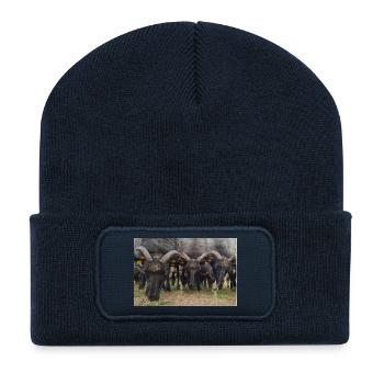 Lüneburger Heide - Recycelte Patch Beanie - French Navy - Vorne