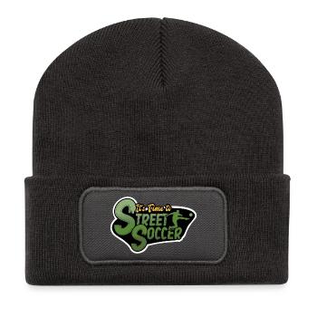Street Soccer "green monster" - Beanie recyclé à patch - charbon - Devant