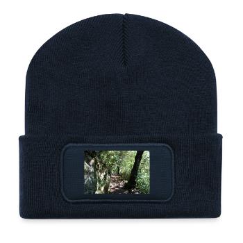 Madeira Portugal Poster - Recycelte Patch Beanie - French Navy - Vorne