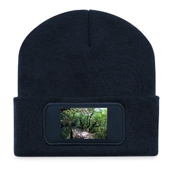Madeira Portugal Poster - Recycelte Patch Beanie - French Navy - Vorne