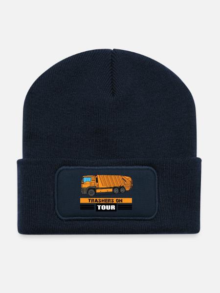 Müllauto Müllwagen Berufe Müllmann Müllabfuhr - Recycelte Patch Beanie - French Navy