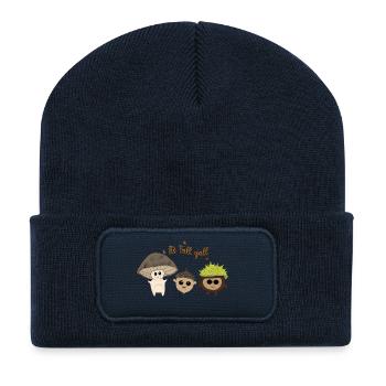 It's fall y'all - Recycled Patch Beanie - french navy - Front
