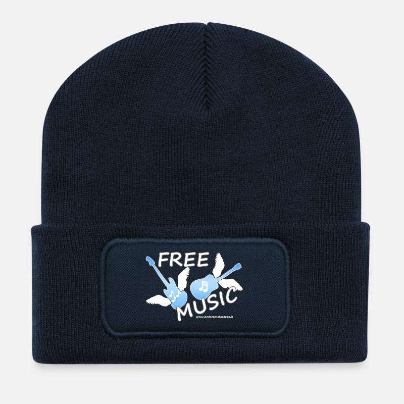 Kostenlose Musik - Recycelte Patch Beanie - French Navy