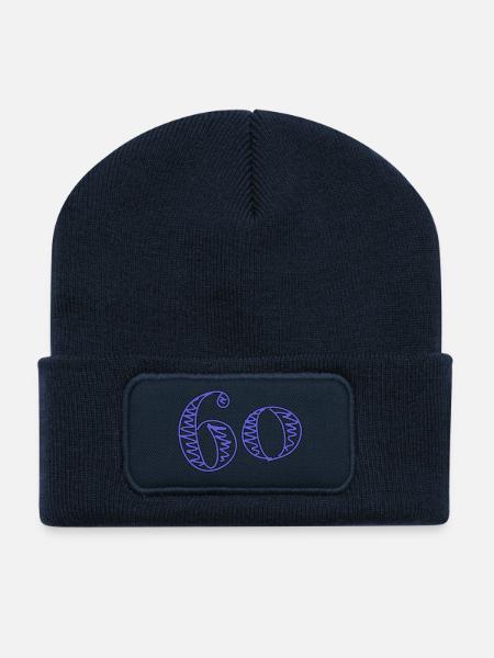 60 YEARS. 60TH ANNIVERSARY. BIRTHDAY 60 YEARS. 60 - Recycled Patch Beanie - french navy