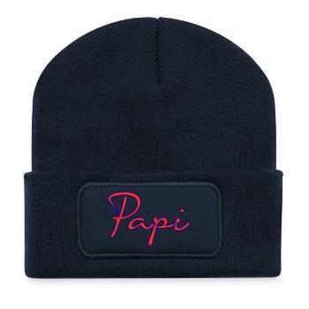 GRANDPA. FATHER's DAY. HAPPY BIRTHDAY DAD. DAD. DAD - Recycled Patch Beanie - french navy - Front