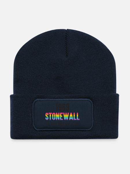 Stonewall 1969 - The First Pride Was A Riot - Recycled Patch Beanie - french navy