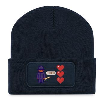 game love - Beanie recyclé à patch - bleu marine - Devant